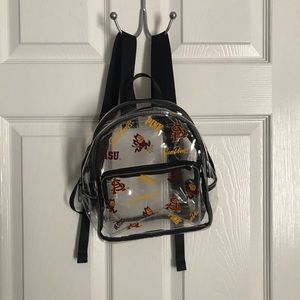 Victoria’s Secret ASU clear PVC mini backpack